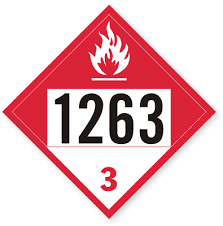 There are hundreds of four digit numbers used, from 1001 (acetylene) to 9279 (hydrogen, absorbed in metal hydride). Class 3 Un1263 Paint Placard With Combustible Graphic Signs Sku Dot 2015