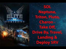 Touch down on breathtaking planets powered by stunning new tech, soak in suns rising over unforgettable vistas, discover outposts and settlements. Elite Dangerous Permit Sol Neptune Triton Pluto Charon Drive By Travel Landing Srv Youtube