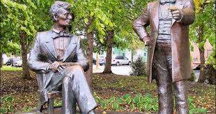 Lincoln Douglas Debate Statues Freeport Illinois