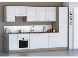 Finition laque blanc mat et plans de travail en corian glacier white. Cuisine Complete Chantilly Cuisine Complete Blanc Brillant Chene Brosse