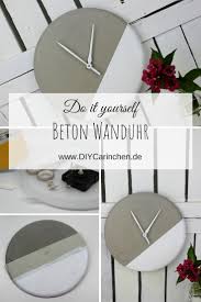 Diy Wanduhr Aus Beton Schnell Und Einfach Selber Machen Diy Wanduhren Uhren Selber Machen Und Selber Machen