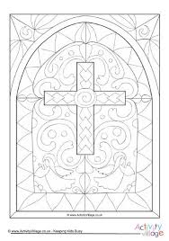 Stained Glass Window Colouring Page Stained Glass Conversation Art Coloring Pages