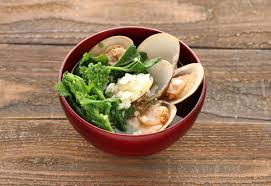菜の花とはまぐりのお味噌汁