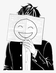 I keep watching animes where i'm like; Depressed Drawing Anime Sad Fake Smile Boy Free Transparent Png Download Pngkey