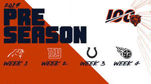 View the 2021 chicago bears schedule at fbschedules.com. Bears Announce 2019 Preseason Opponents