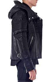 Tattoo Embroidery Leather Hoodie Riders Jacket Kokon To Zai Leather Hoodie Leather Jacket Men Leather Jacket Men Style