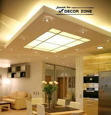 The room is simple, with a touch of timber and cove lighting. Decor Zoom