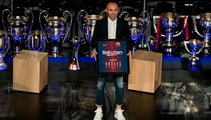 Image result for INiesta bids farewell to barca
