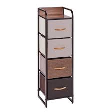 Shop for tall deep drawer dresser online at target. Danya B Decorative Modern Tall And Narrow Dresser Chest Storage Tower With 4 Fabric Drawers Walmart Com Walmart Com