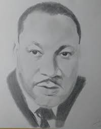 Martin Luther King PENCIL DRAWING 9x12 ORIGINAL PORTRAIT SKETCH