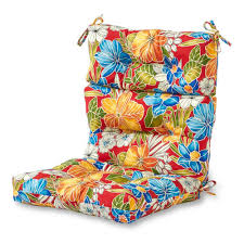 Add a soft garden cushion to your sun or add some garden chair cushions to your dining area and enjoy a long dinner during a warm summer. Greendale Home Fashions Aloha Red Outdoor High Back Dining Chair Cushion Outdoor Cushions High Back Dining Chairs Dining Chair Cushions