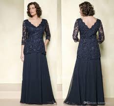 Vintage Navy Blue Mother Of The Bride Dresses Vintage Plus Size Navy Mother Of The Bride Gown Mother Of Groom Dresses Plus Size Wedding Dresses With Sleeves