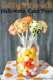 Skinny Orange Soda Halloween Cake Pops Yummy Healthy Easy