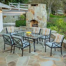 This rattan sofa set comes with 6 padded seat cushions and 7 back cushions, which are filled with thick sponge to you can create a private corner with our set. Customer Favorite Redford 7 Piece Patio Dining Set Seats 6 Accuweather Shop