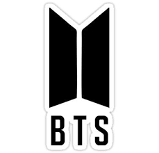 bts new logo black sticker bts aniversarios adesivos sticker adesivos imprimiveis gratuitos