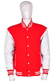 Premium Quality Letterman Red Wool White Leather Varsity Base Ball Jacket Fashion Clothing Shoes Accessories Mens Jackets Sleeves Clothing Coats Jackets