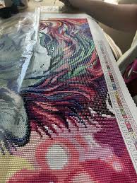 Diamond Art Club 30" x 20" Nuzzling Wolves Diamond Painting Kit