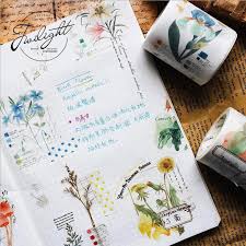 50mm Ancho Vintage Carta Ingles Plantas Flores Poesia De Tiempo Decorativo Washi Cinta Diy Scrapbooking Escuela Oficina Fuent Washi Plantillas De Letras Cintas