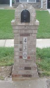 Brick mailbox ideas, painted white brick edging is needed after mowing adjusts to their stone mailbox from vandalism. Mailbox Mailbox Design Brick Mailbox Home Mailboxes