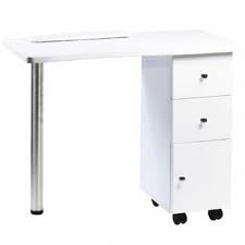 Shopping for the best manicure table? Table Manucure Blanche Une Colonne