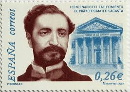 Práxedes mariano mateo sagasta y escolar (21. Sellos De Filatelia De Espana Sello Praxedes Mateo Sagasta