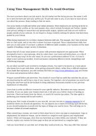 Mike song's soaring time management keynotes are packed with timely, relevant information that your people desperately need. Using Time Management Skills To Avoid Overtime