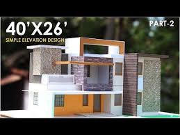 Part 2 Of Modern Residential Villa 40x26 3bhk Architecture Building Model North Side Facing Simple E Simple Building Architecture Design Building Elevation