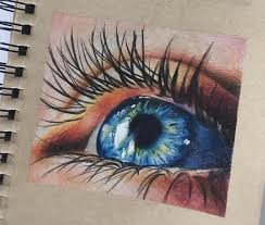 My method is aimed to help even the most complete beginner draw something they once thoug. Colored Pencils Realistic Eye Drawing Blue Eye Photorealism Beautiful Prismacolor Polychromos Realistic Eye Drawing Color Pencil Art Realistic Drawings