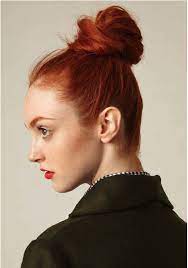 Redhead bun maker — how to be a redhead. High Bun Red Lips Ginger Hair Hair Inspiration Goddess Hairstyles
