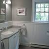 Beadboard bathroom double vanity also. 3