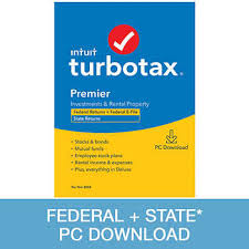 Turbotax Premier 2020 Federal And State Returns Federal E File State E File Additional Cost