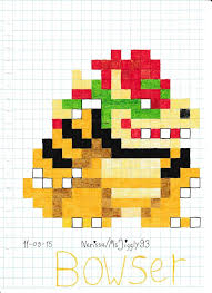 Bowser 8 Bit By Https Www Deviantart Com Msjiggly93 On Deviantart Bowser Pearler Bead Patterns Hama Beads Patterns