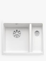 Reginox tuscany 1 5 bowl white ceramic white ceramic undermount kitchen sink caple ettra 1 5 bowl white ceramic wickes contemporary 1 5 bowl undermount. Blanco Subline 350 150 Undermounted 1 5 Bowl Ceramic Kitchen Sink With Left Hand Bowl