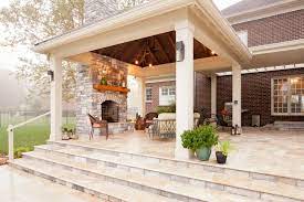We added some custom pvc privacy gates with outdoor fabric for a little privacy on this open air porch! 12 Open Air Porches Ideas Porch Design House With Porch Patio