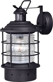 Vaxcel T0256 Hyannis Dualux Textured Black Outdoor Motion Sensor Wall Light Fixture Vxl T0256