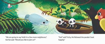 Ni hao, kai kai and jia jia! Kaikai Jiajia And Their River Safari Adventure Animation Illustration