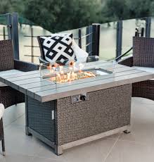 52in 50 000 Btu Wicker Propane Fire Pit Table W Aluminum Top Cover Propane Fire Pit Table Propane Fire Pit Fire Pit Table