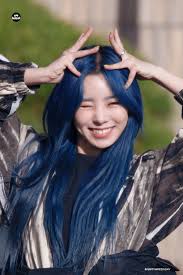 Ssovely On Twitter Korean Hairstyle Blue Hair Hair Styles