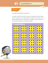 Libro para el alumno grado 4° libro de primaria. Cuadrilateros Bloque Iii Leccion 61 Apoyo Primaria