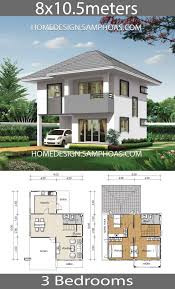 House Design Plans 8x10 5m With 3 Bedrooms Home Ideassearch Affordable House Plans House Architecture Design House Plans