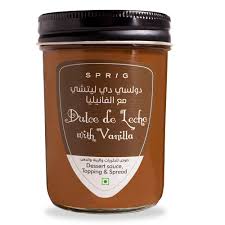 La leche es un líquido blanco producido por las glándulas mamarias de los mamíferos. Dulce De Leche With Vanilla Sprig