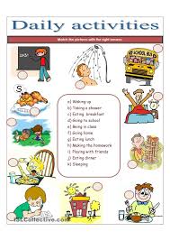 Daily Activities Daily Routine Activities Daily Activities Daily Routine Worksheet