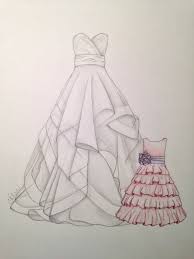 This Would Make The Perfect Wedding Gift Custom Wedding Gown Flower Girl Dress Sketch On Etsy 34 Dress Sketches Fashion Design Drawings Fashion Sketches