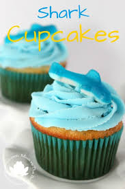 Theme Birthday Cupcake Ideas For Boys Easy Shark Cupcakes Mom Vs The Boys Shark Cupcakes Summer Cupcakes Cupcakes For Boys