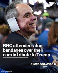 On the second night of the RNC, some attendees wore white bandages