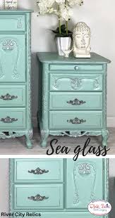 This Dresser And Nightstand Set Is Perfectly Painted In Dixie Belle Paint Color Sea Glass Shop D Painting Furniture Diy Decoupage Furniture Dixie Belle Paint