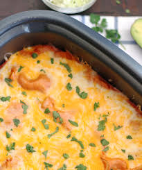 Our 5 ingredient ground beef enchilada casserole is ready in no time with ingredients found in your own pantry. Slow Cooker Ground Beef Enchilada Casserole 5 Boys Baker