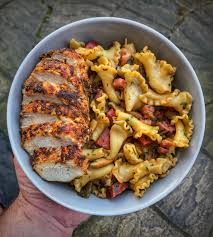 Perfect for a weeknight dinner or easy entertaining. Homemade Baked Cajun Chicken With Chorizo Pasta Food