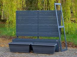 Pflanzkasten Mit Sichtschutz Anthrazit Grau Als Abgrenzung Fur Terrasse Balkon Uvm In Verschiedenen Grossen Und Pflanzkasten Pflanzkasten Holz Sichtschutz