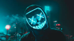 Wallpaper Led Mask Neon Night 4k Black Dark 17824 Wallpaper For Iphone Android Mobile And Desktop